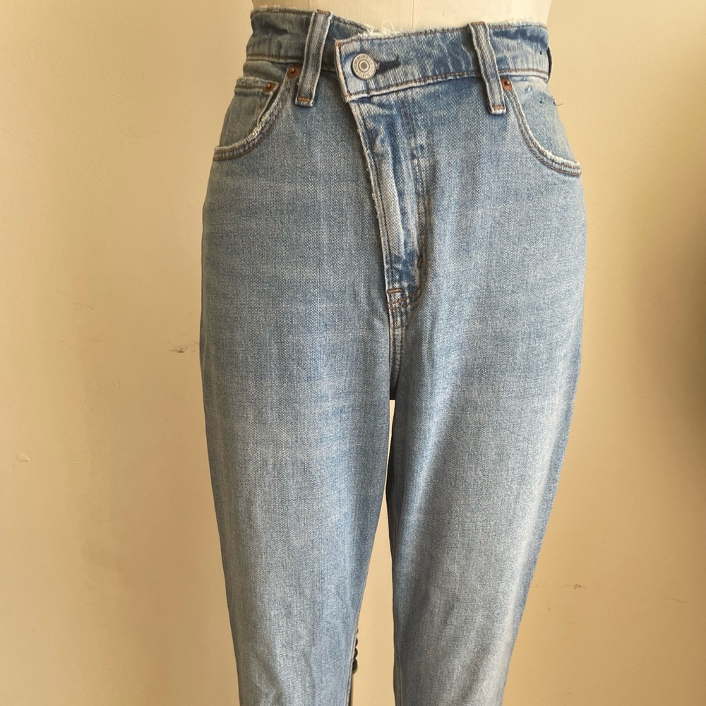 Abercrombie & Fitch Blue Ankle Cropped Jeans